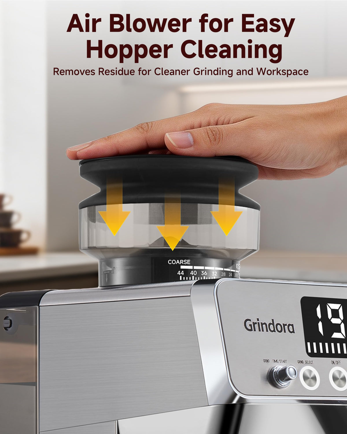 Espresso Machine with Grinder, 20 Bar, Milk Frother A559