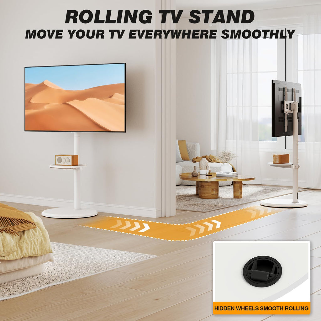 Rolling Mobile TV Stand for 32-65 Inch Flat Screen TVs Y4222