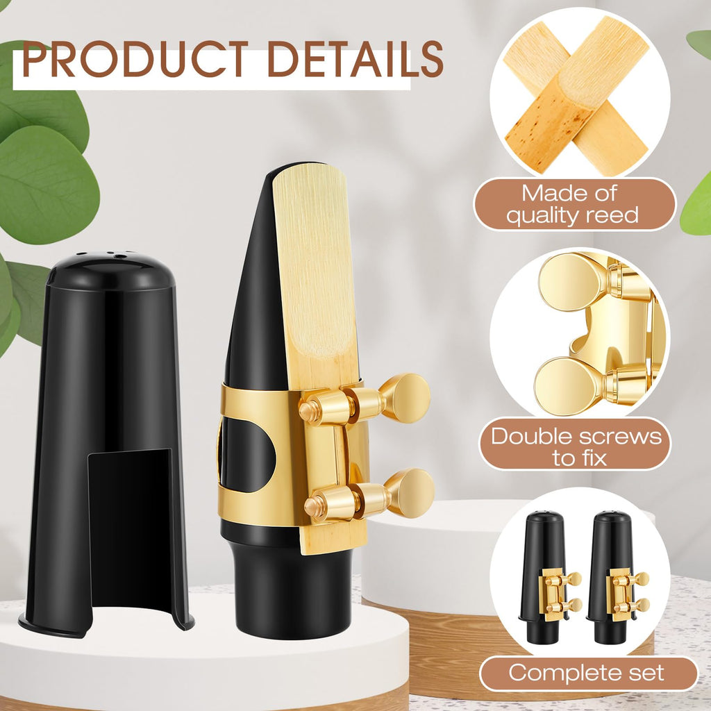 2 Set Alto Saxophone Mouthpiece Kit with 2.5 Reeds E5364