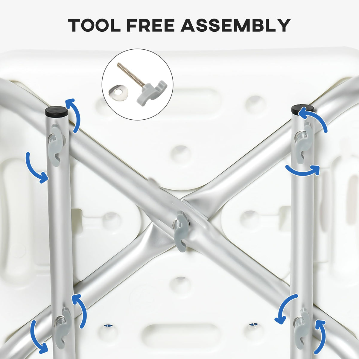 Padded Shower Chair with Arms and Back M313