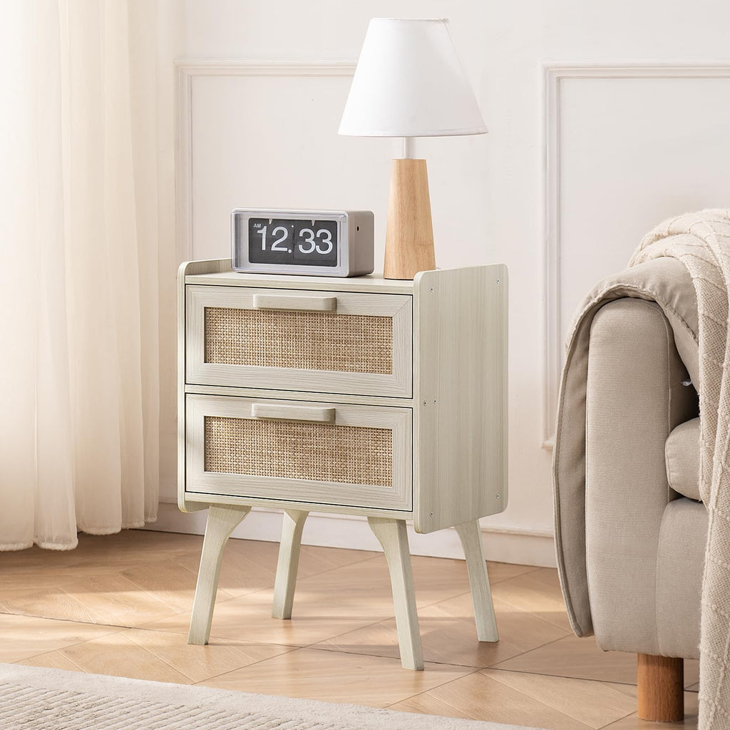 Rattan Night Stand with 2 Drawers F429