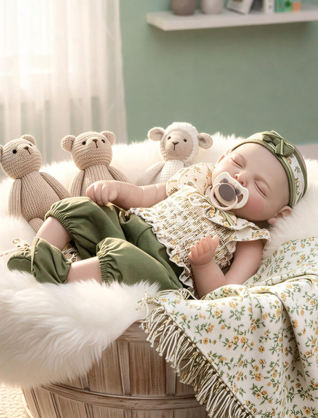 Realistic 20 Inch Baby Doll with Accessories Q418