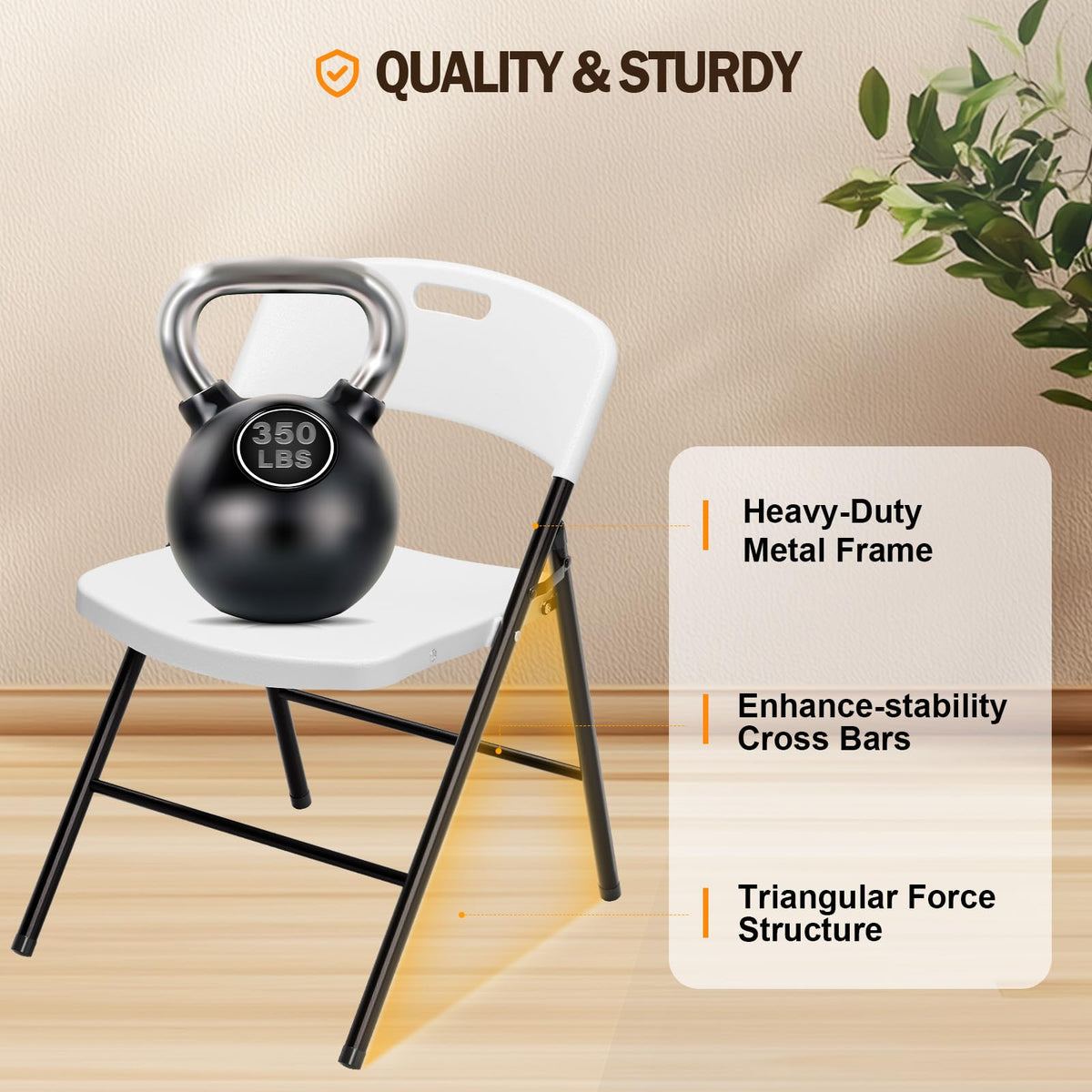 White Plastic Folding Chairs C2922