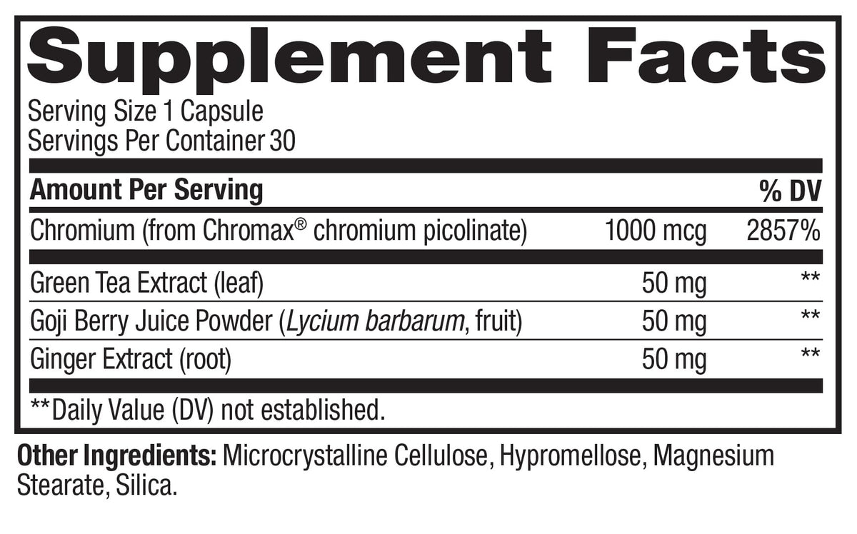 Metabolism Support 1000 mcg Chromium 30 Count O851029