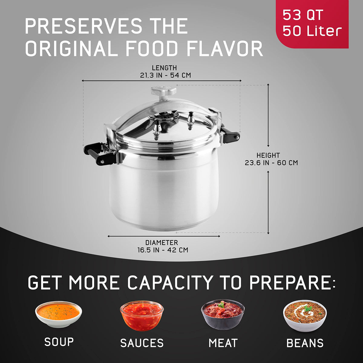 53-Quart Aluminum Pressure Cooker D524266