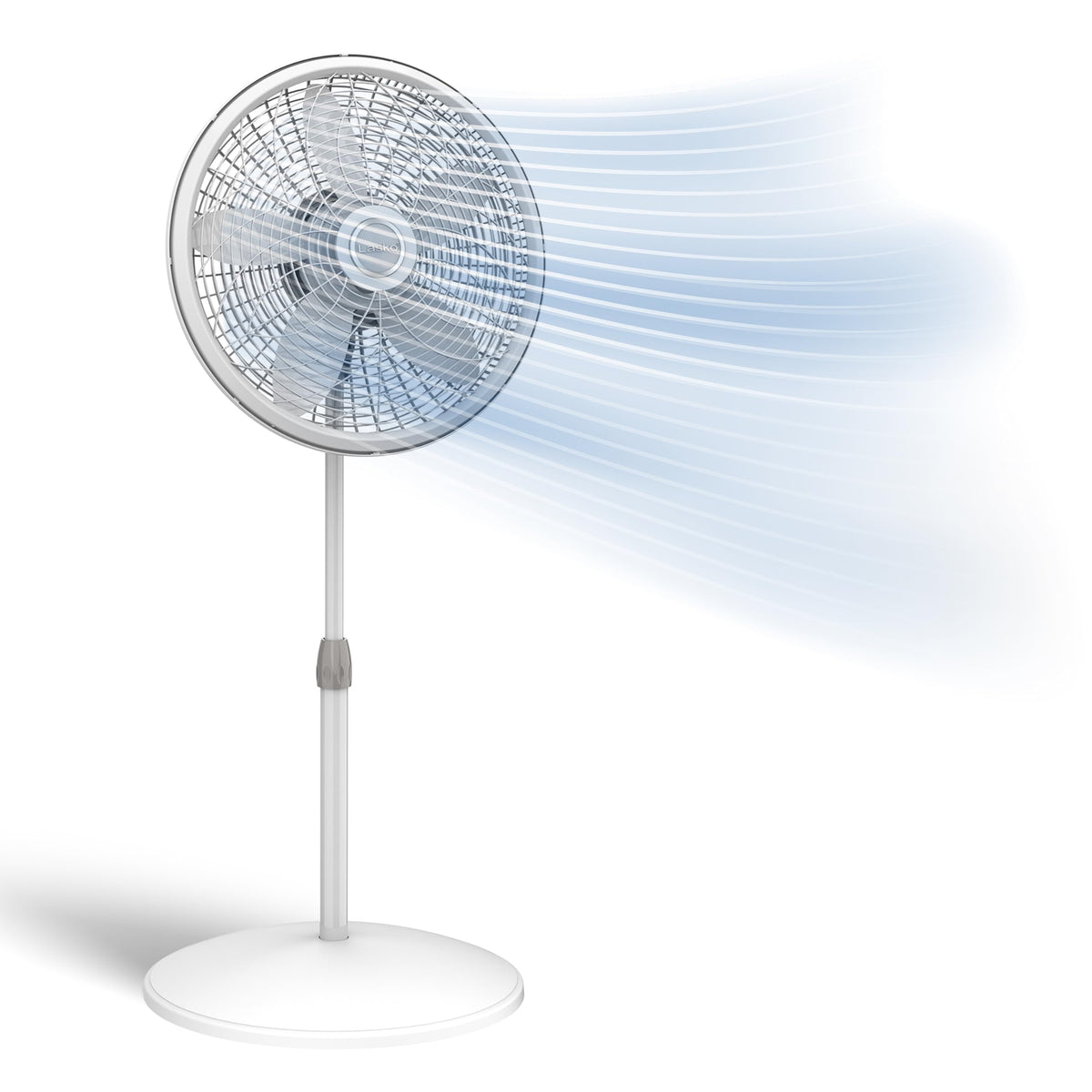 Oscillating Pedestal Fan with Adjustable Height and 3 Cooling Speeds, 18", White D377211