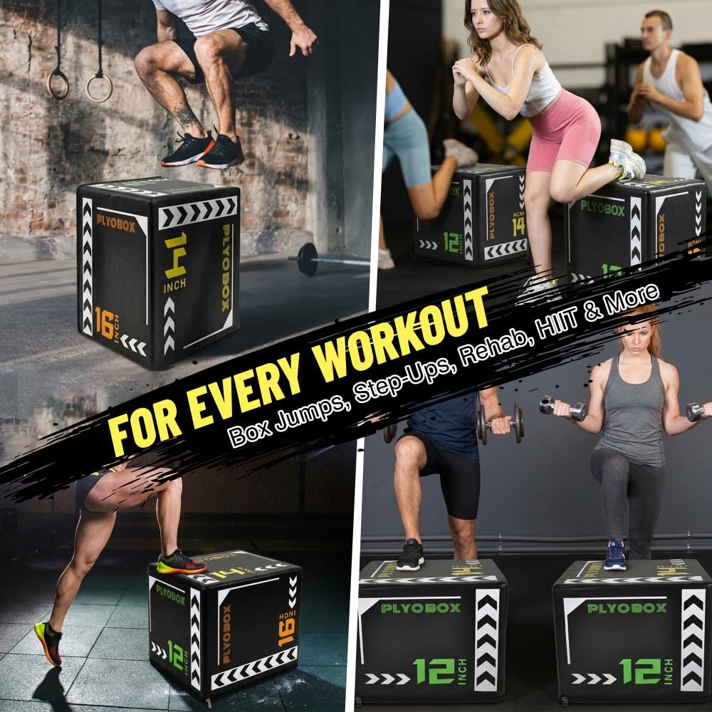 12/14/16 Inch 3-in-1 Plyometric Jump Box R4007