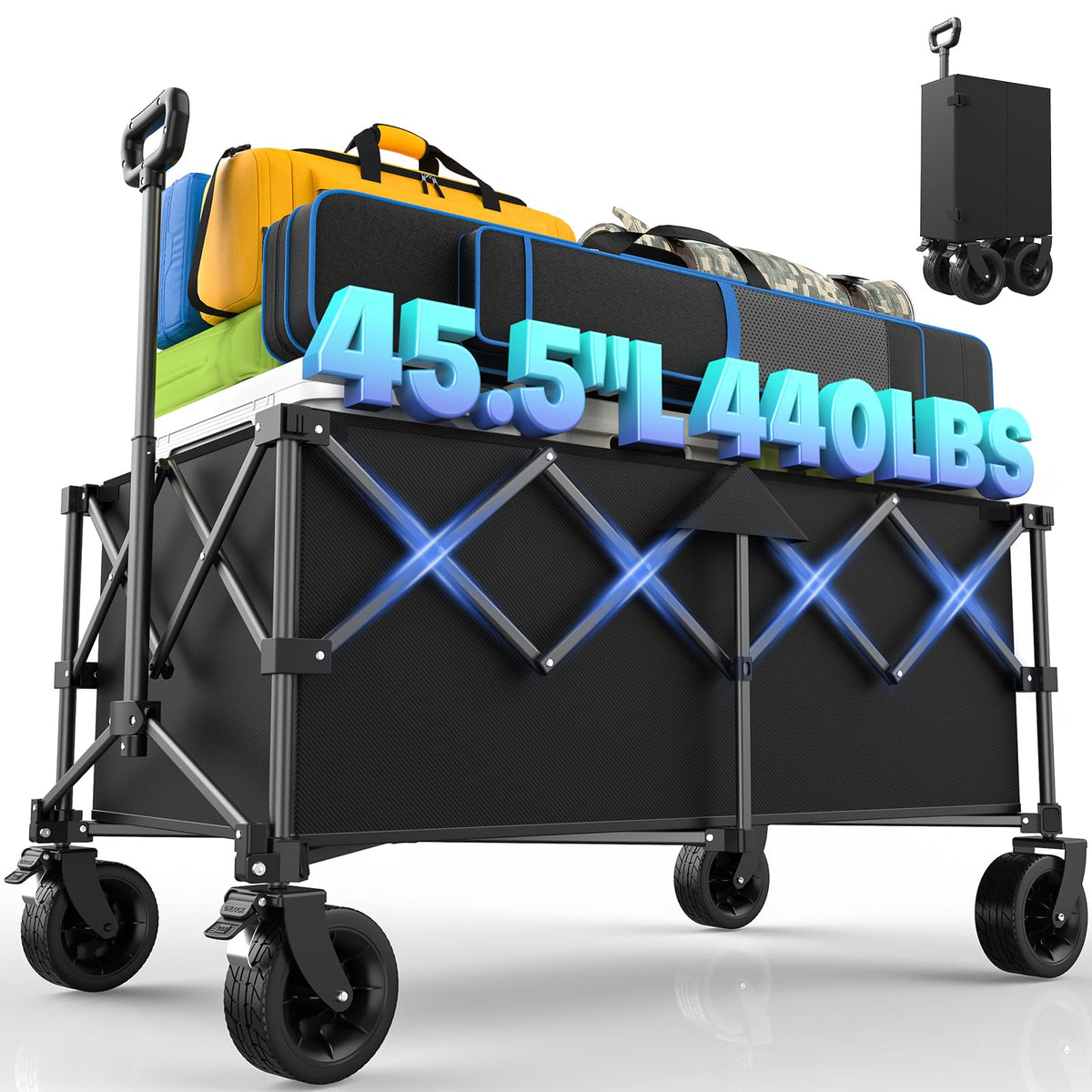 45.5" L Collapsible Wagon with Wheels I353491