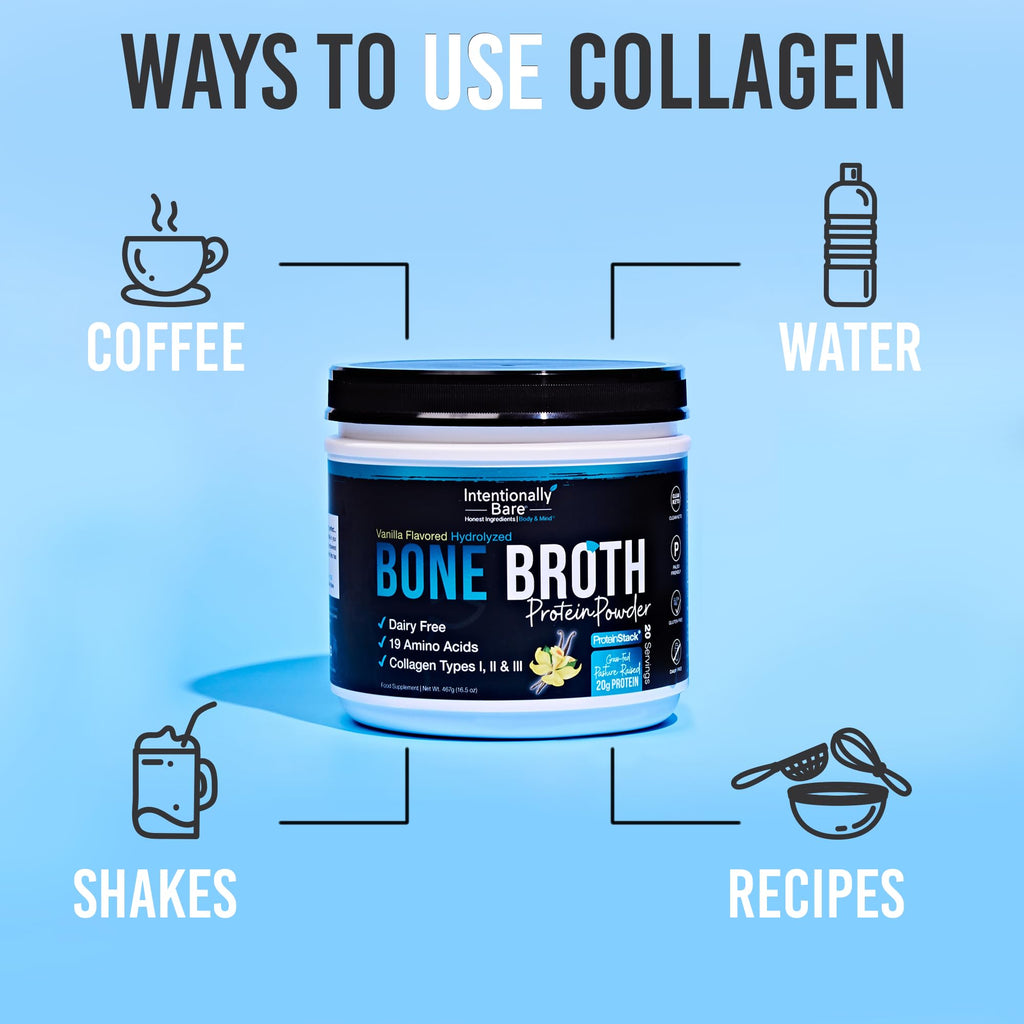 Grass-fed Vanilla Bone Broth Protein Powder 16.5oz E505052