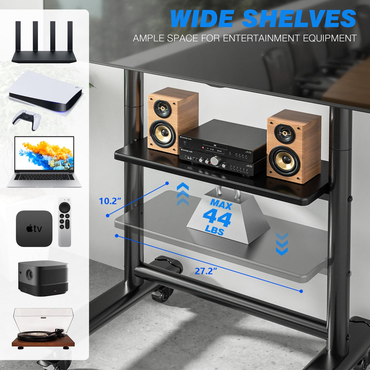 Heavy Duty Mobile TV Stand for 50-92 Inch TVs J548