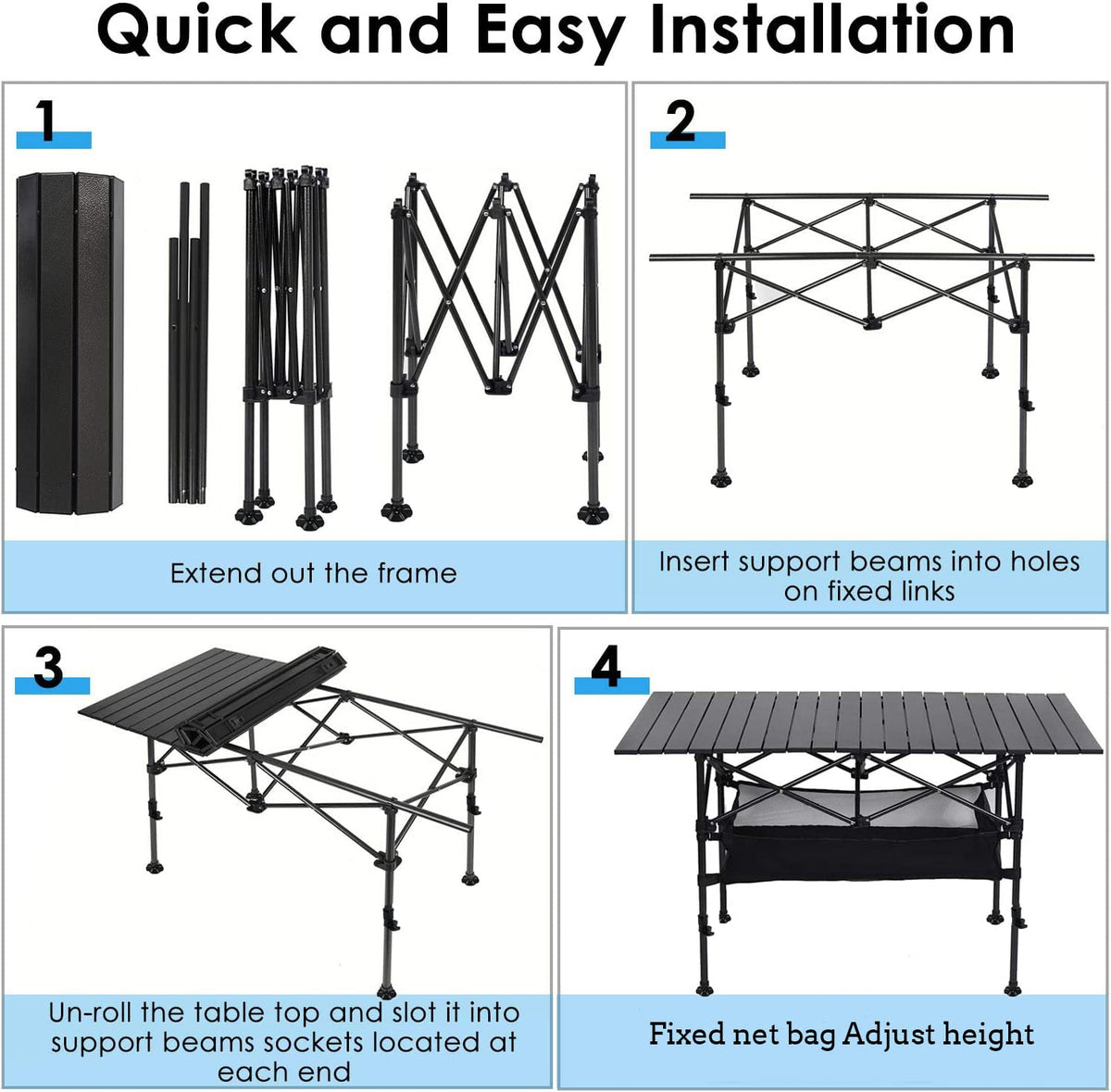 Adjustable Aluminum Camping Table J768