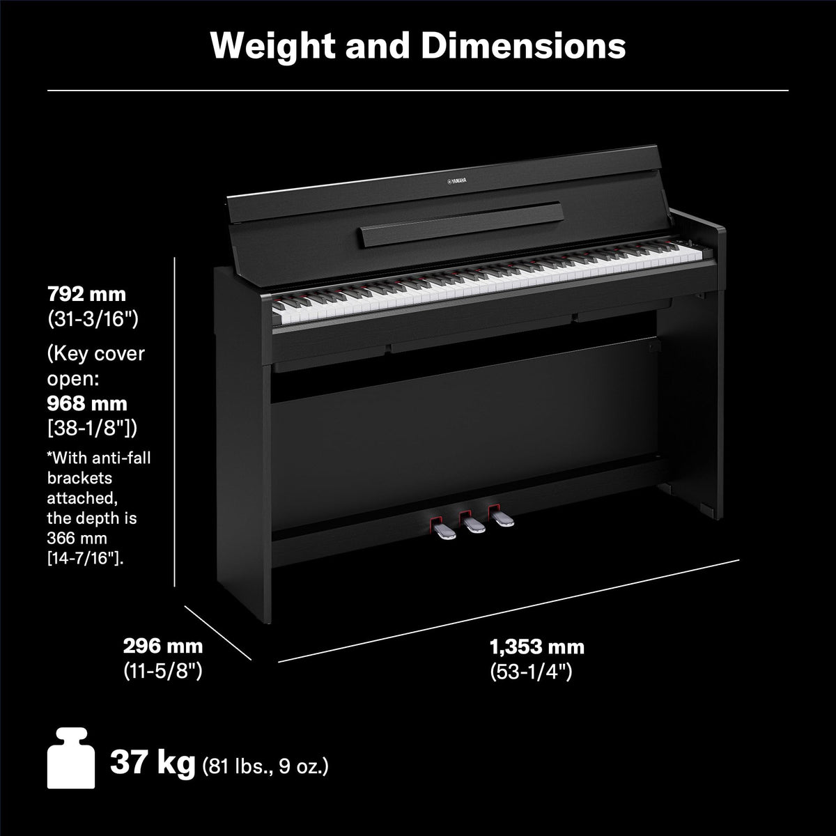 Black 88-Key Weighted Digital Piano S433670