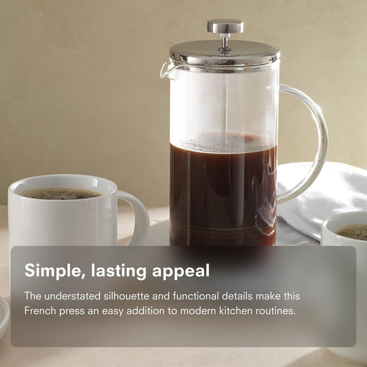 34 oz Borosilicate Glass French Press Coffee Maker Z939