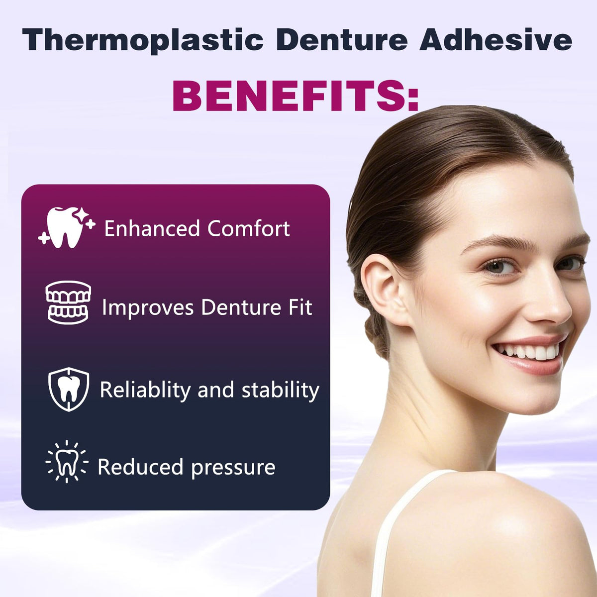 2Pcs Thermoplastic Denture Adhesive N495