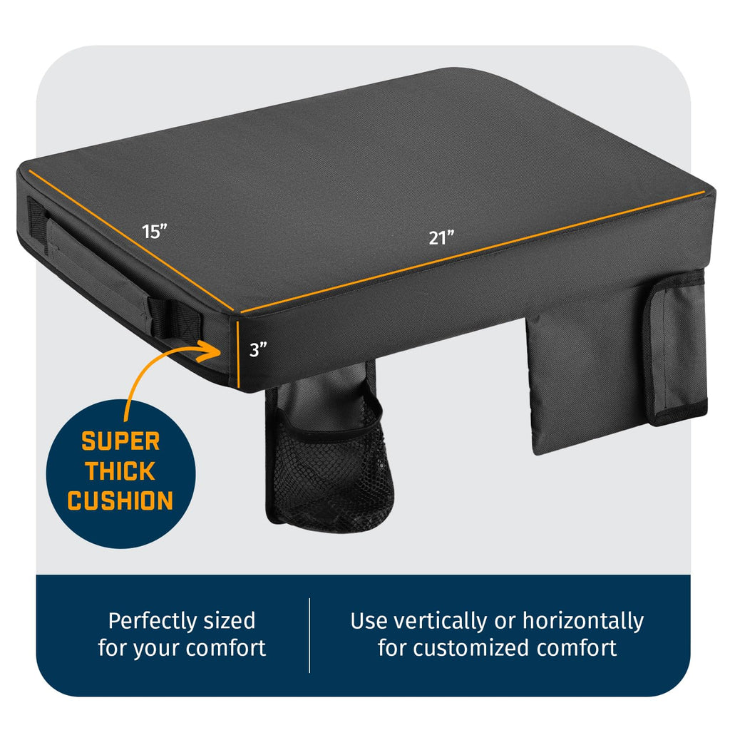 Portable Extra Thick Stadium Seat Cushion with Cup Holder A350816