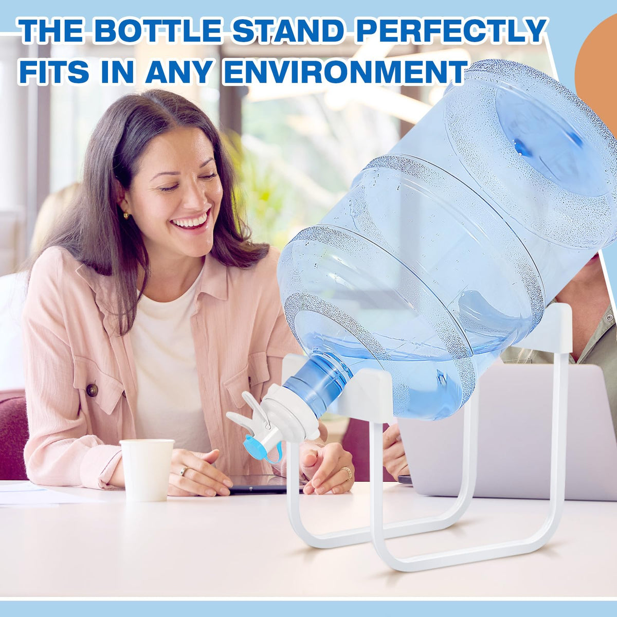 4 Sets Metal Water Jug Stand and Plastic Spigot Faucet M76155