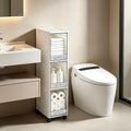 3 Drawer Narrow Plastic Storage Cart with Wheels P450432