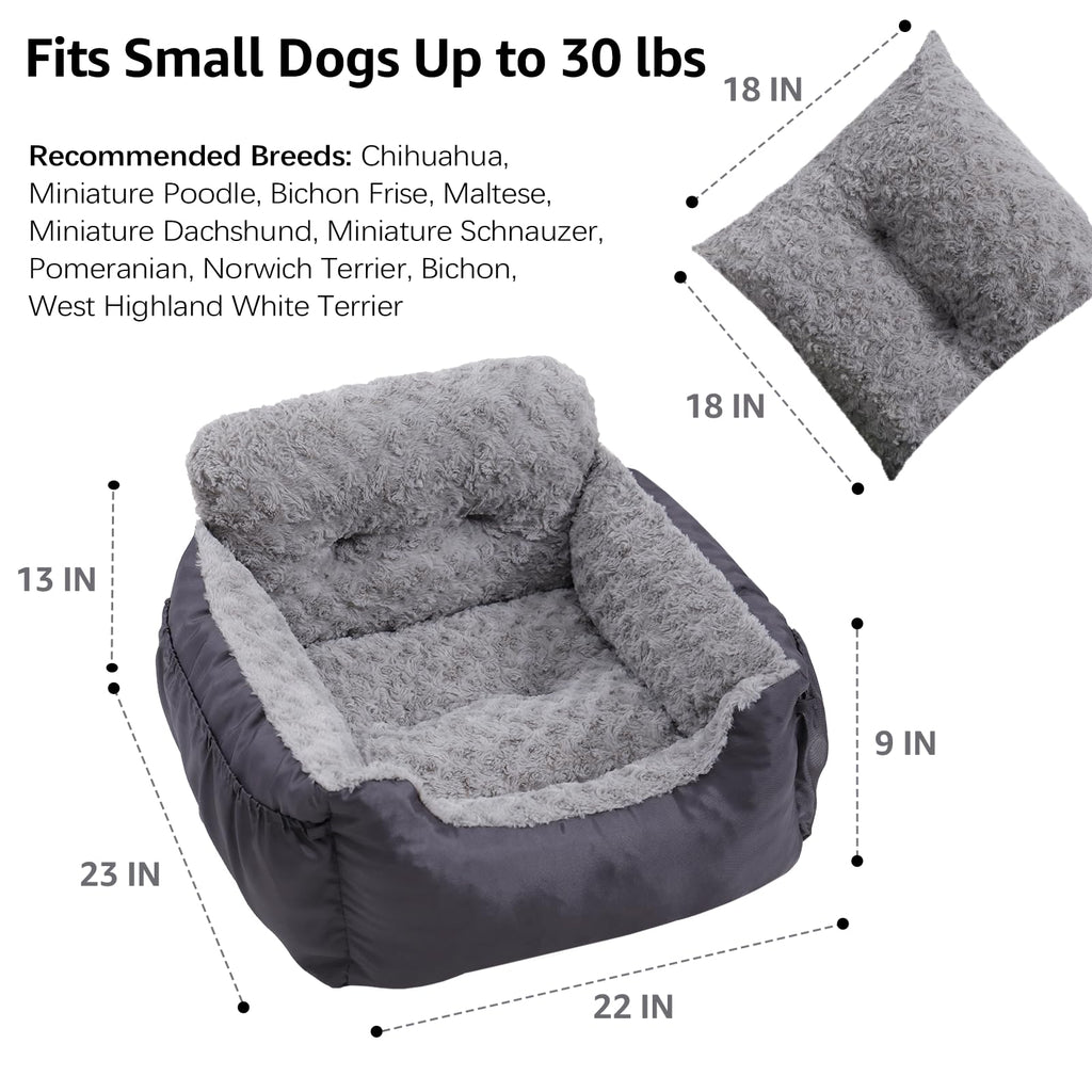 Washable Dog Car Seat with Storage Pockets T32976