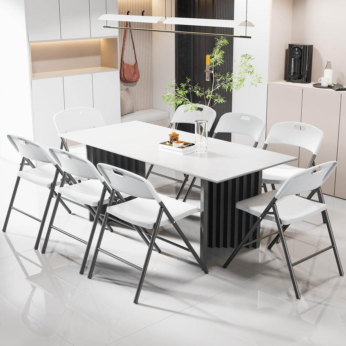 White Plastic Folding Chairs C2922