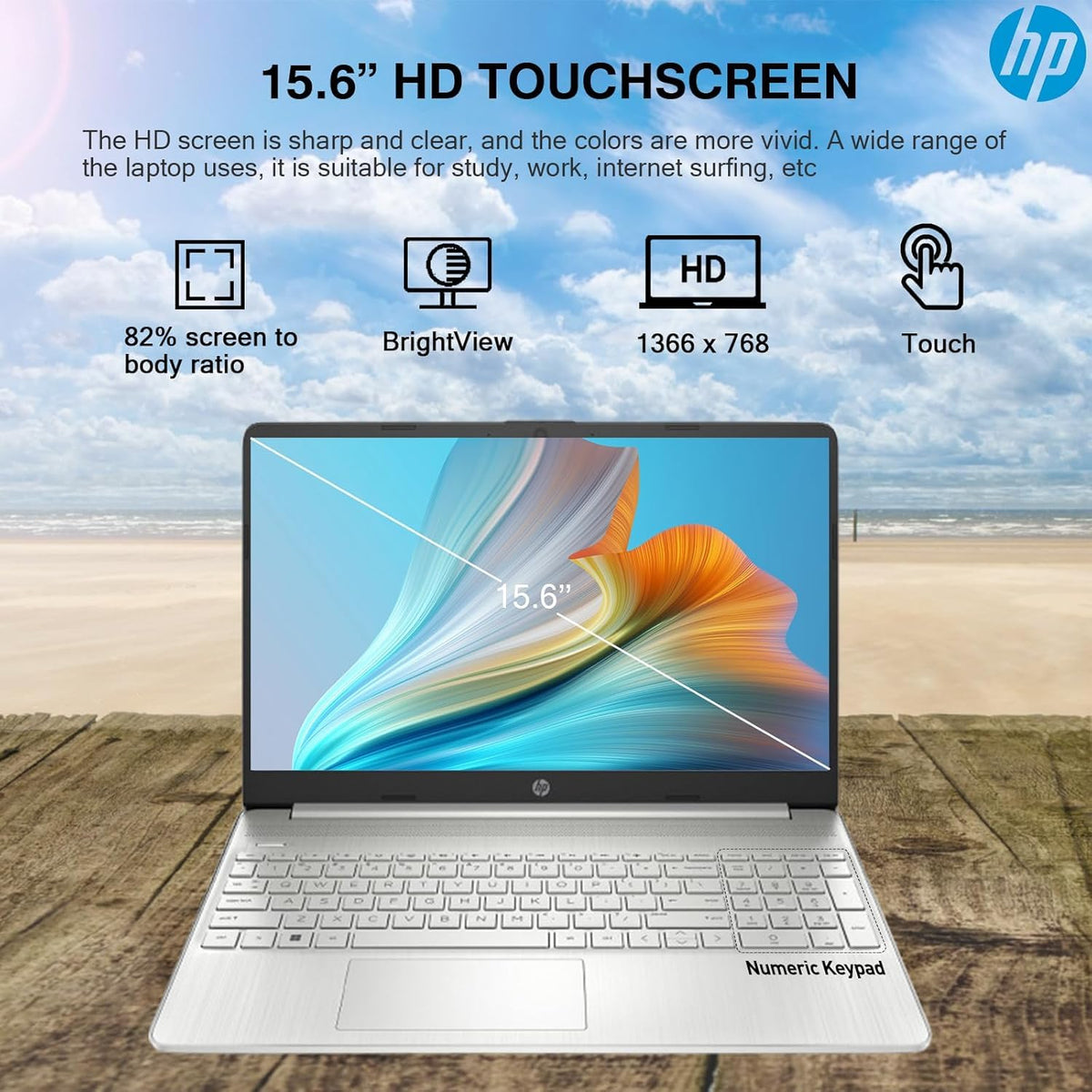 15.6" HD Touchscreen 6-Core i3 16GB RAM 1TB Storage Laptop B678