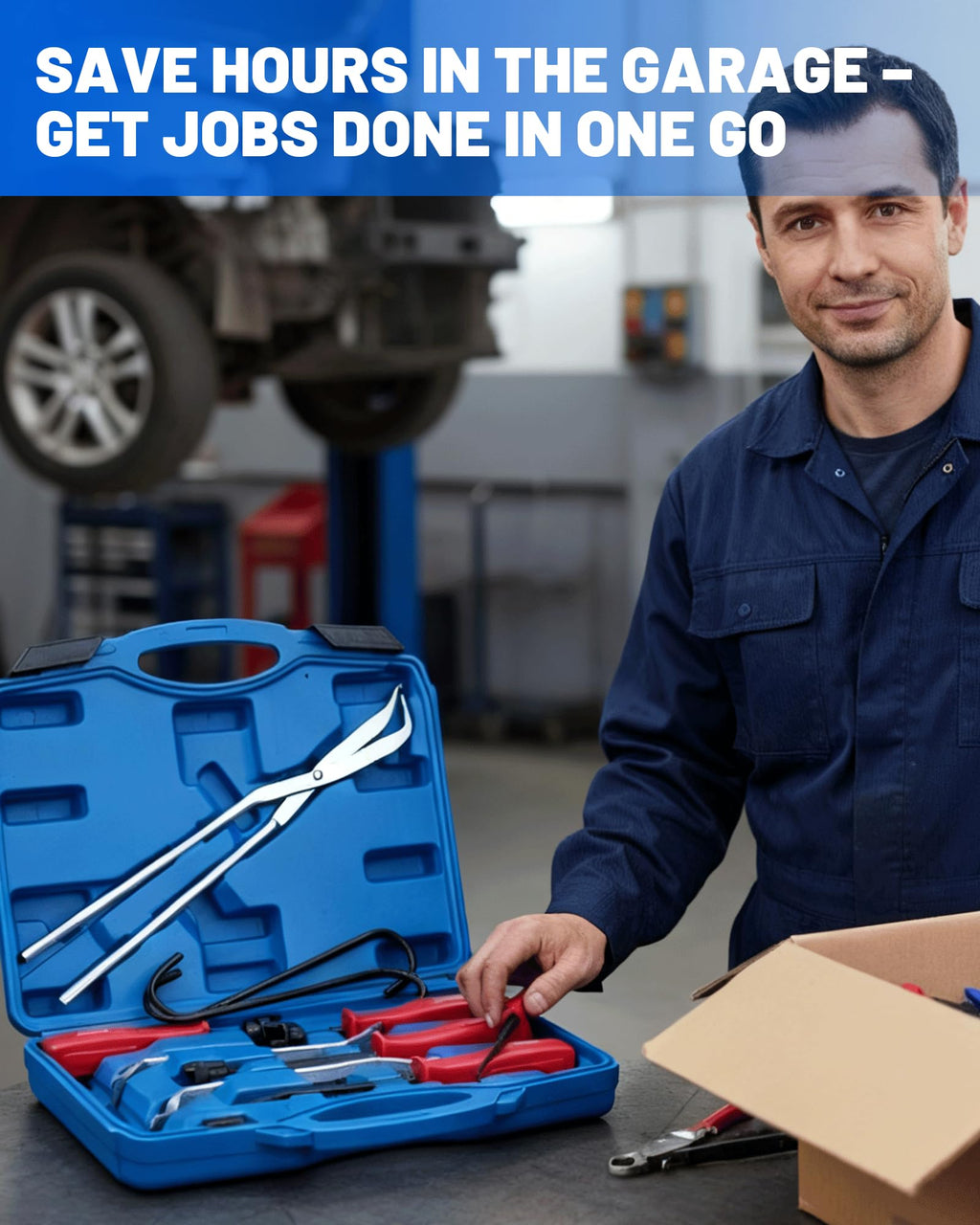 10-Piece Drum Brake Tool Kit with Case & Gloves G272929