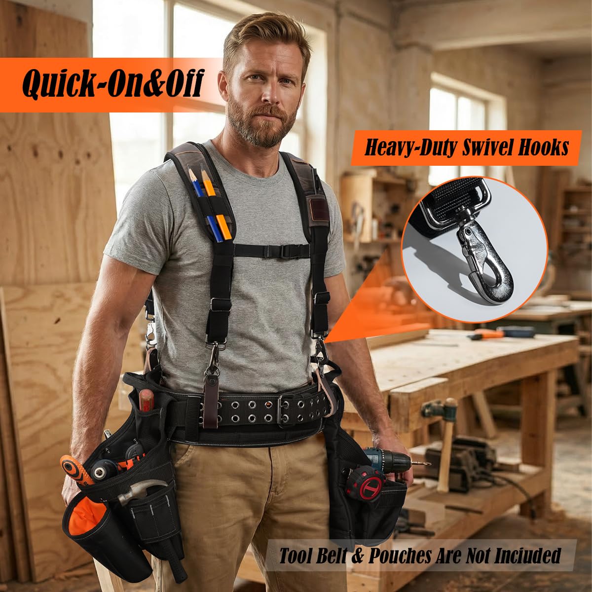 Canvas Tool Belt Suspenders Z953