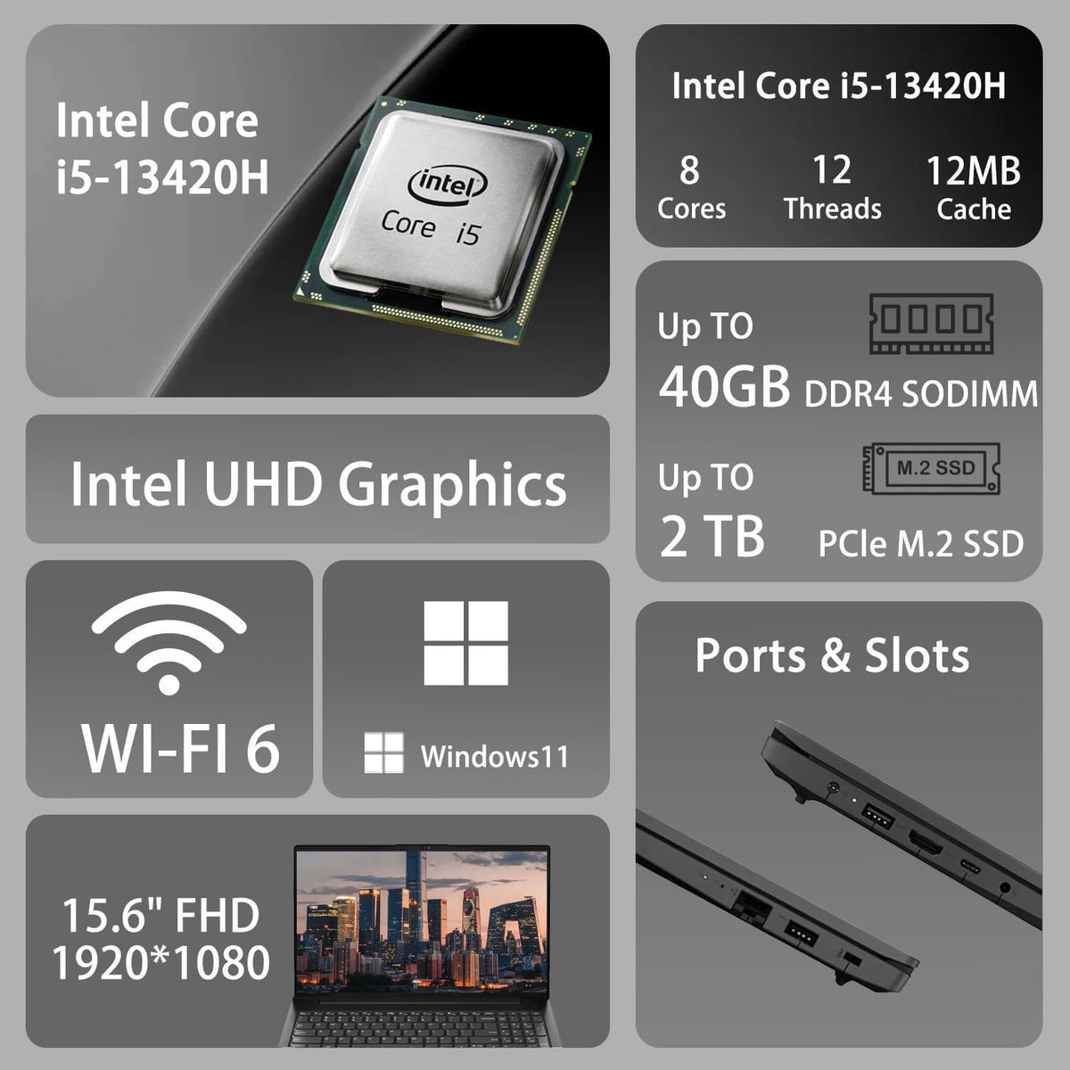15.6" FHD Anti-Glare i5 Business Laptop Y91504