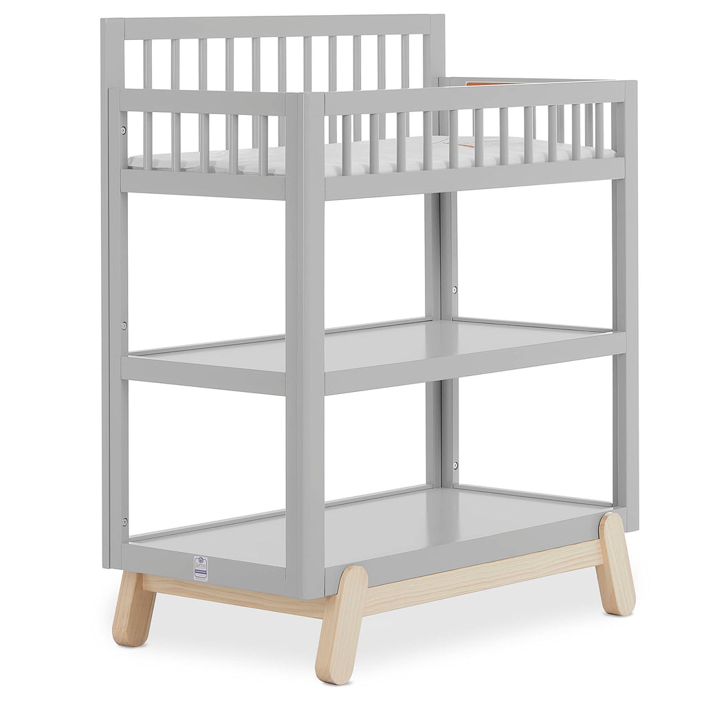 Baby Changing Table with Safety Rails and Storage Shelves F561