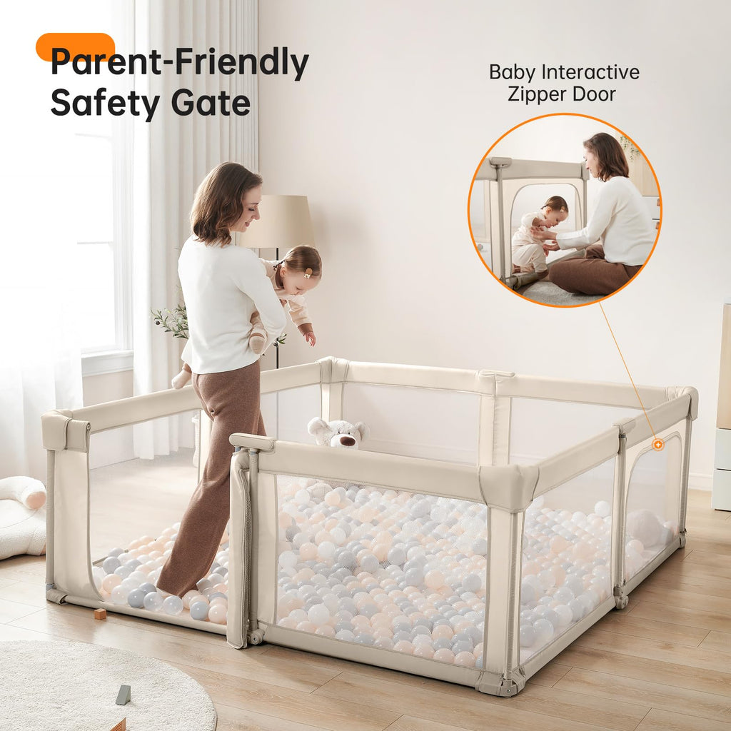 Foldable Baby Playpen with Gate B71649