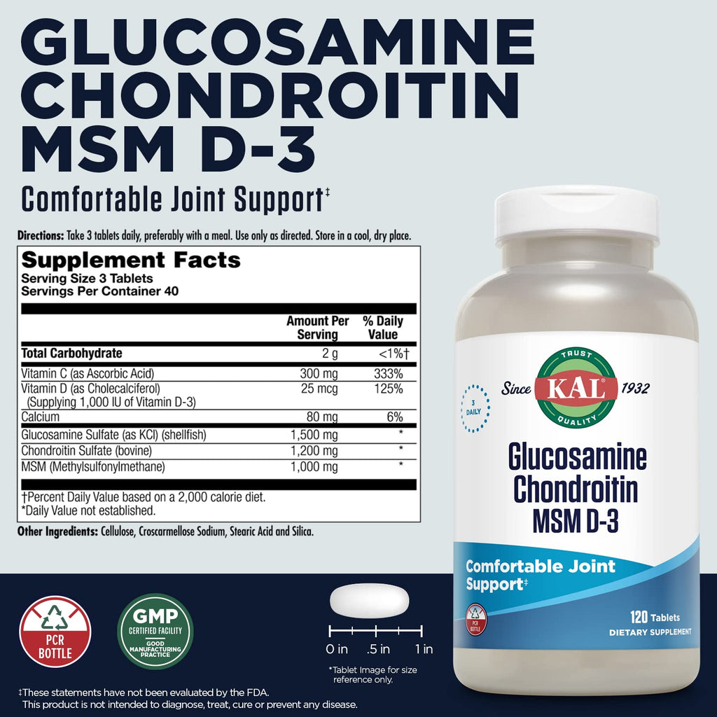 Glucosamine Chondroitin MSM D3 120 Tablets D83691