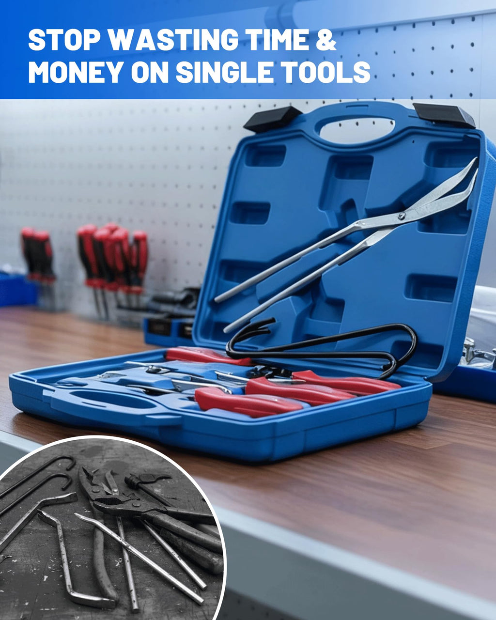 10-Piece Drum Brake Tool Kit with Case & Gloves G272929