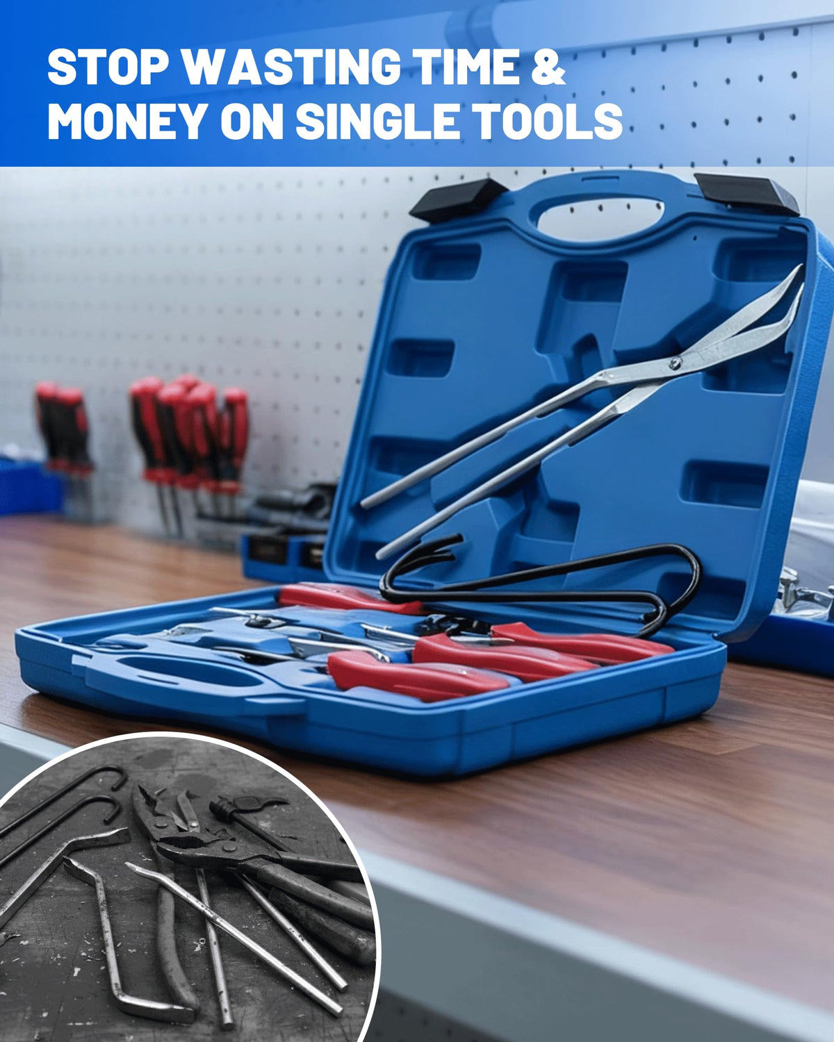 10-Piece Drum Brake Tool Kit with Case & Gloves G272929