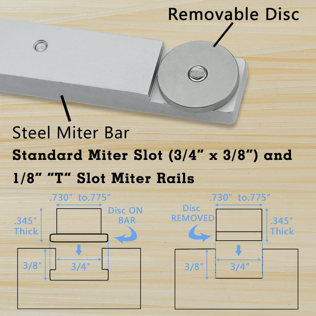 Miter Gauge with 27 Angle Stops W368