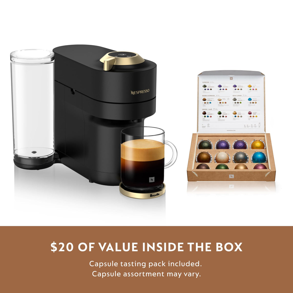 Matte Black Gold Coffee and Espresso Maker N553