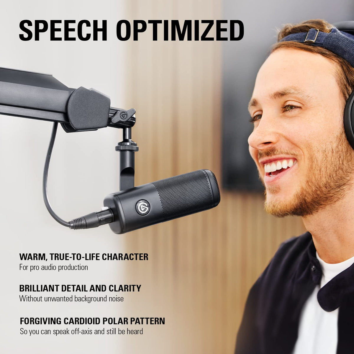 Dynamic XLR Microphone, Cardioid Pattern F25802