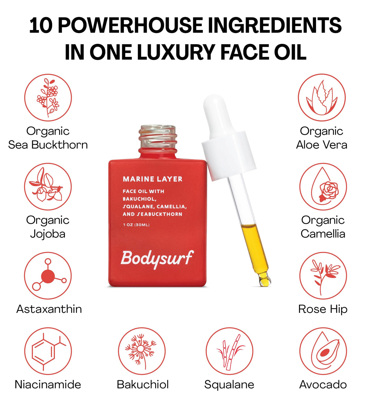 Bakuchiol Face Oil with Sea Buckthorn 3.4 fl oz Z2005