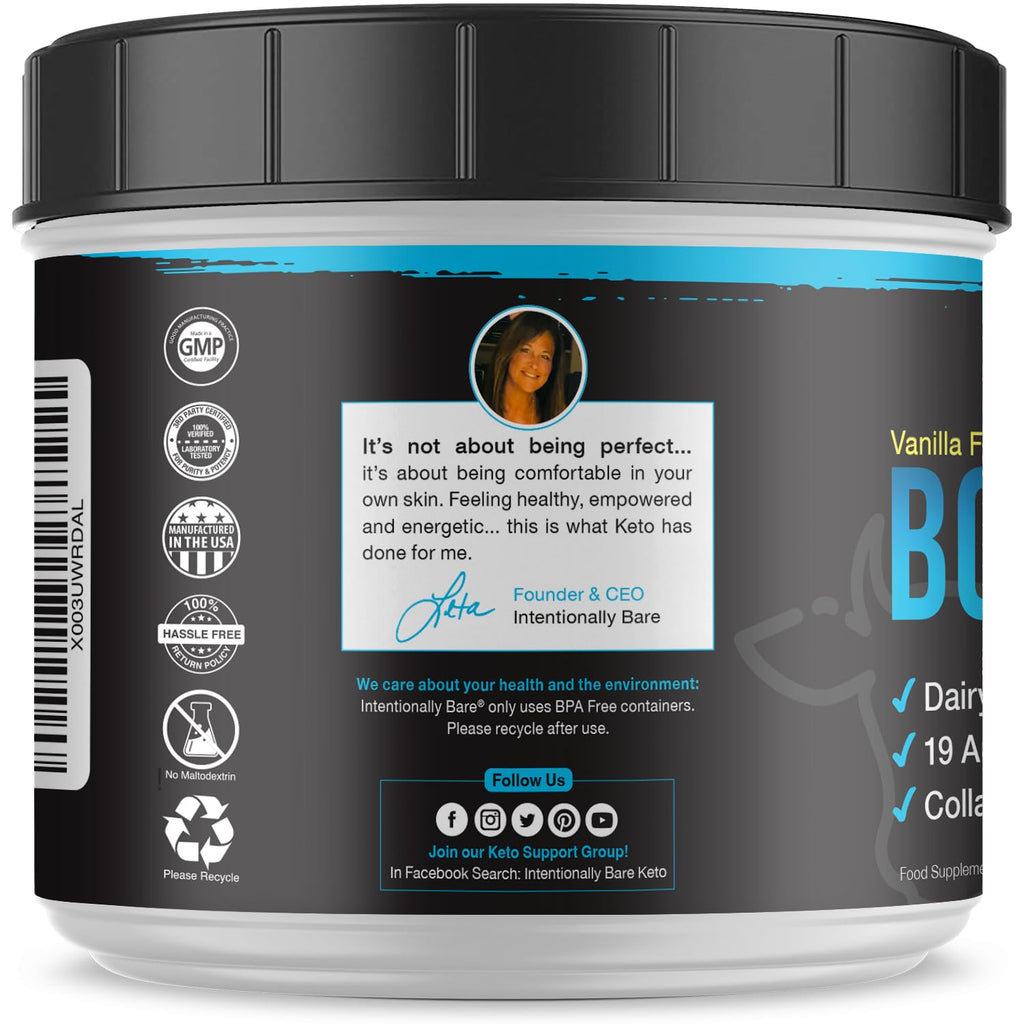 Grass-fed Vanilla Bone Broth Protein Powder 16.5oz E505052