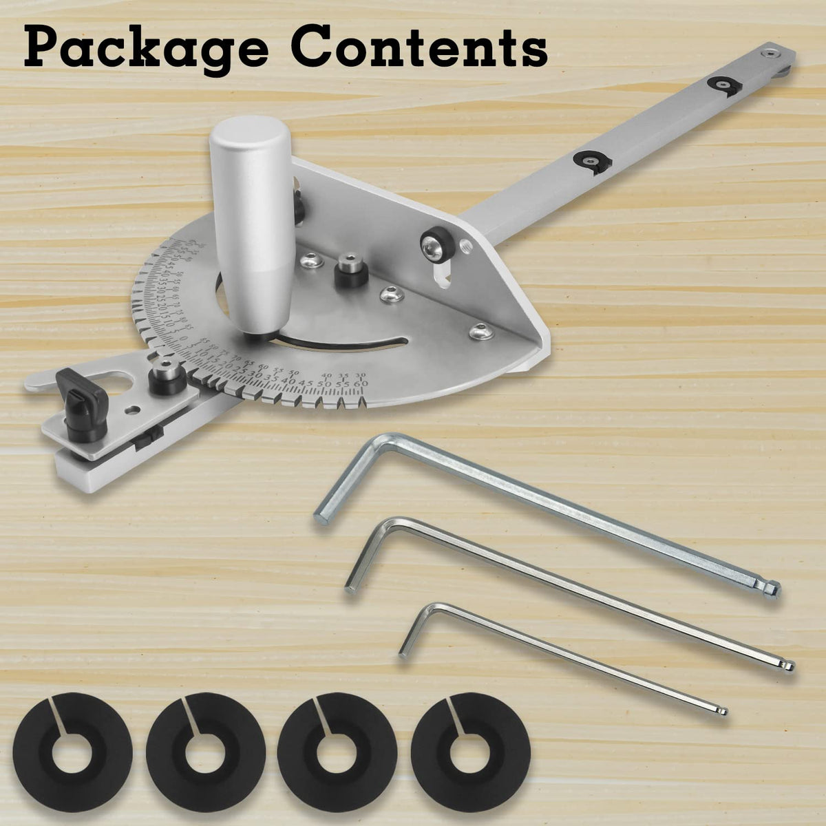 Miter Gauge with 27 Angle Stops W368