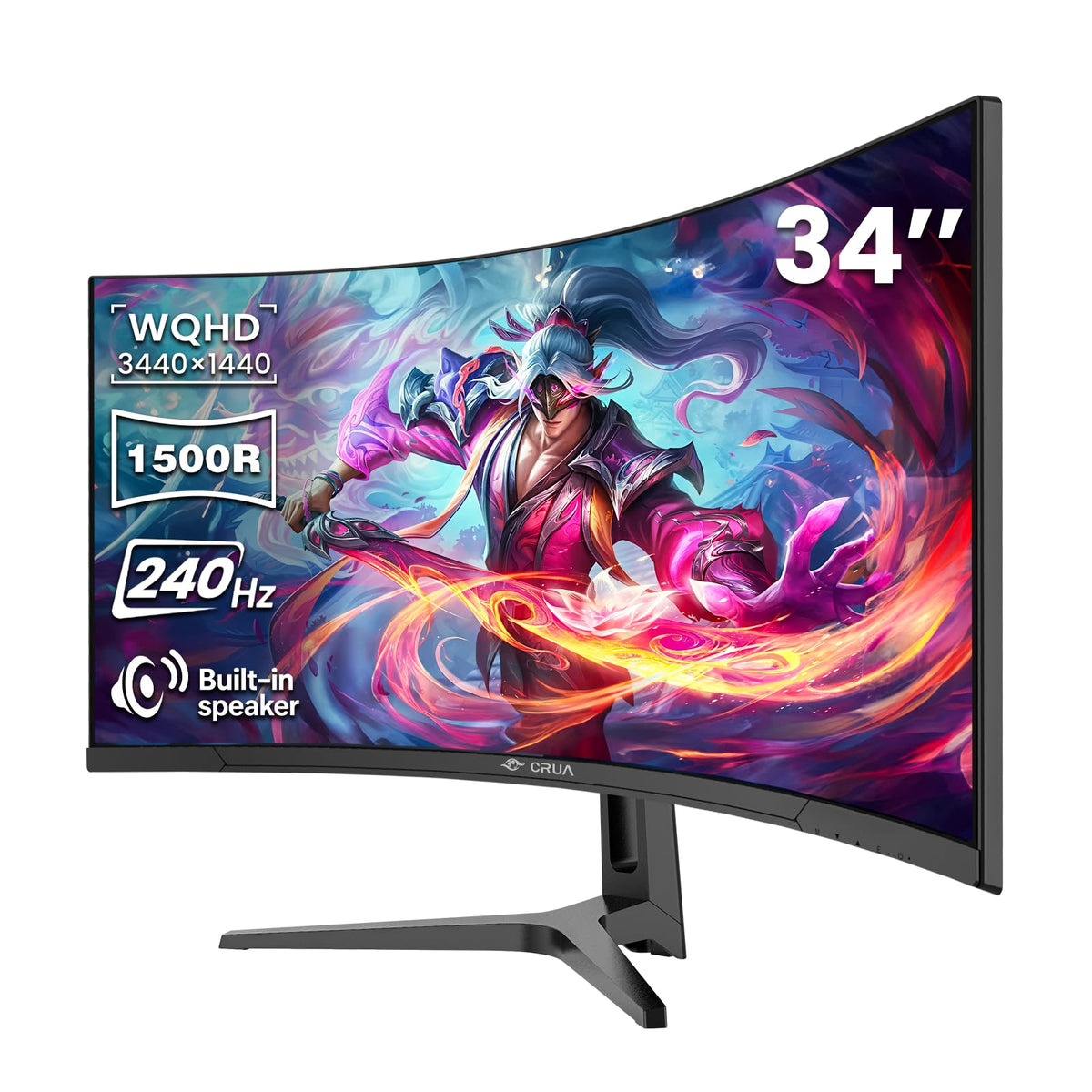 34" WQHD 240Hz Ultrawide Curved Gaming Monitor T772