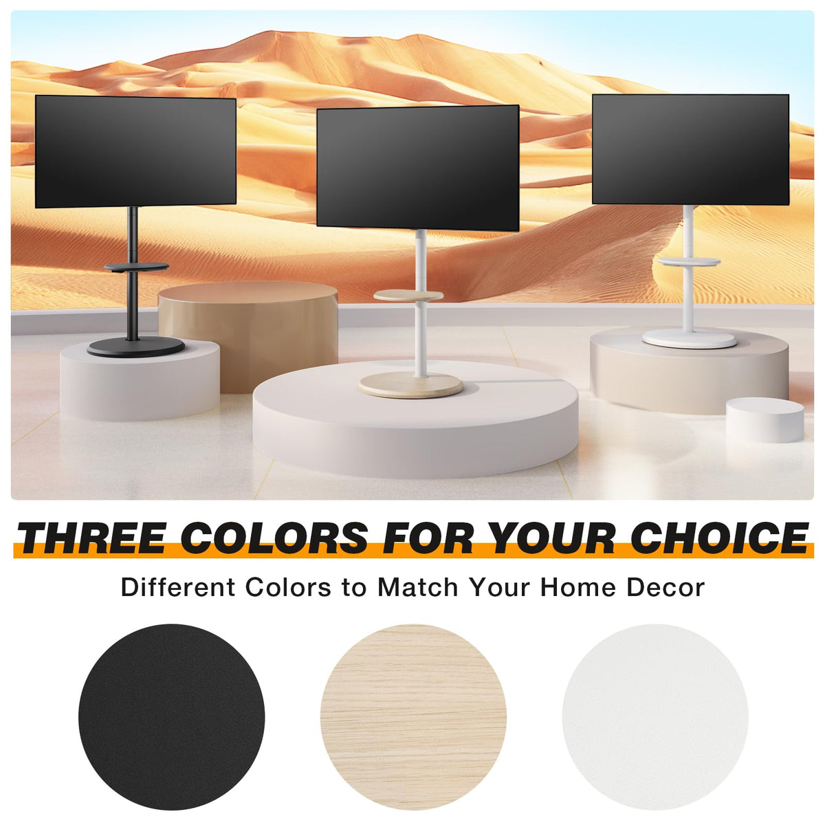 Rolling Mobile TV Stand for 32-65 Inch Flat Screen TVs Y4222