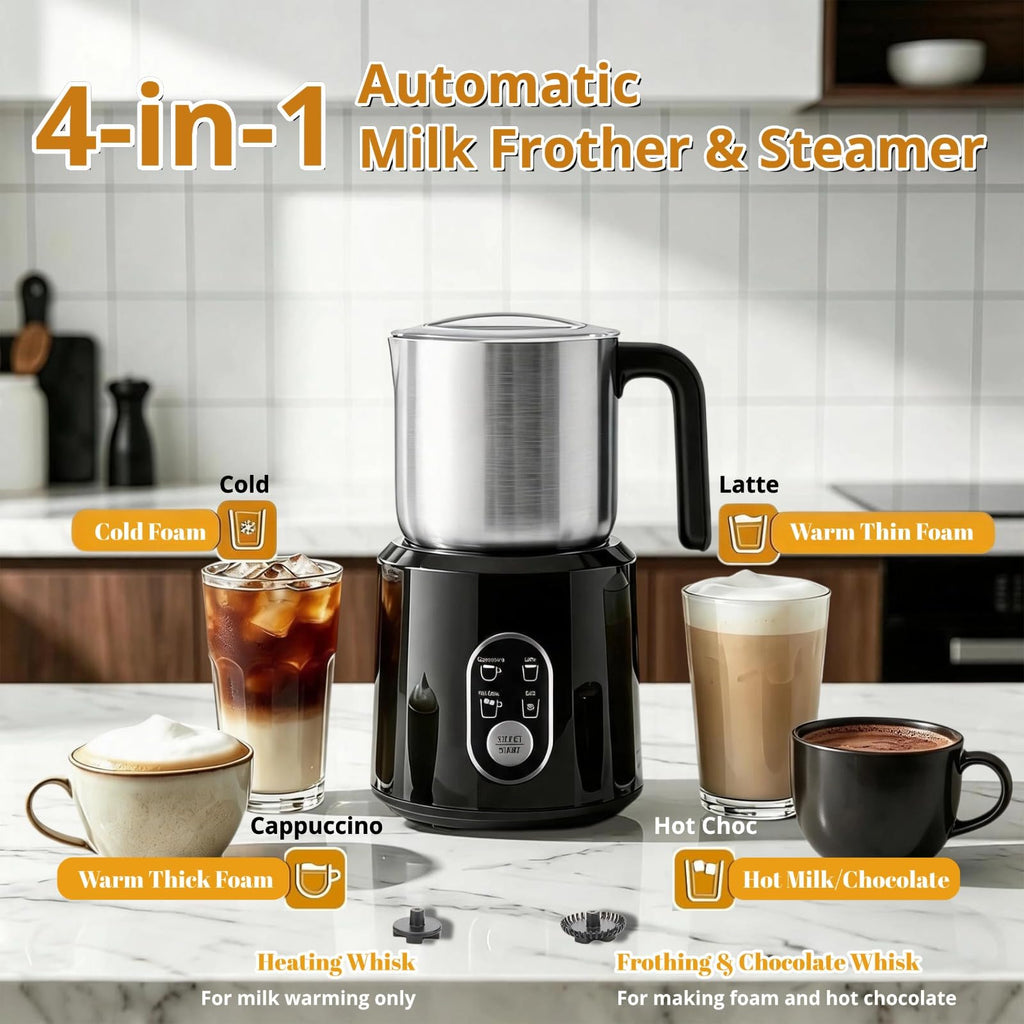 Detachable Milk Frother and Steamer 11.8oz N5536