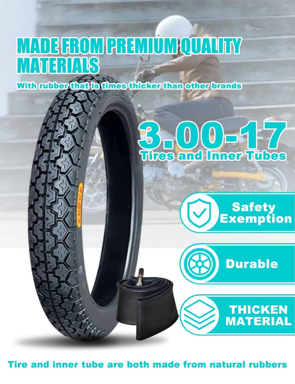 17 Dirt Bike Tire and Tube Set U1857