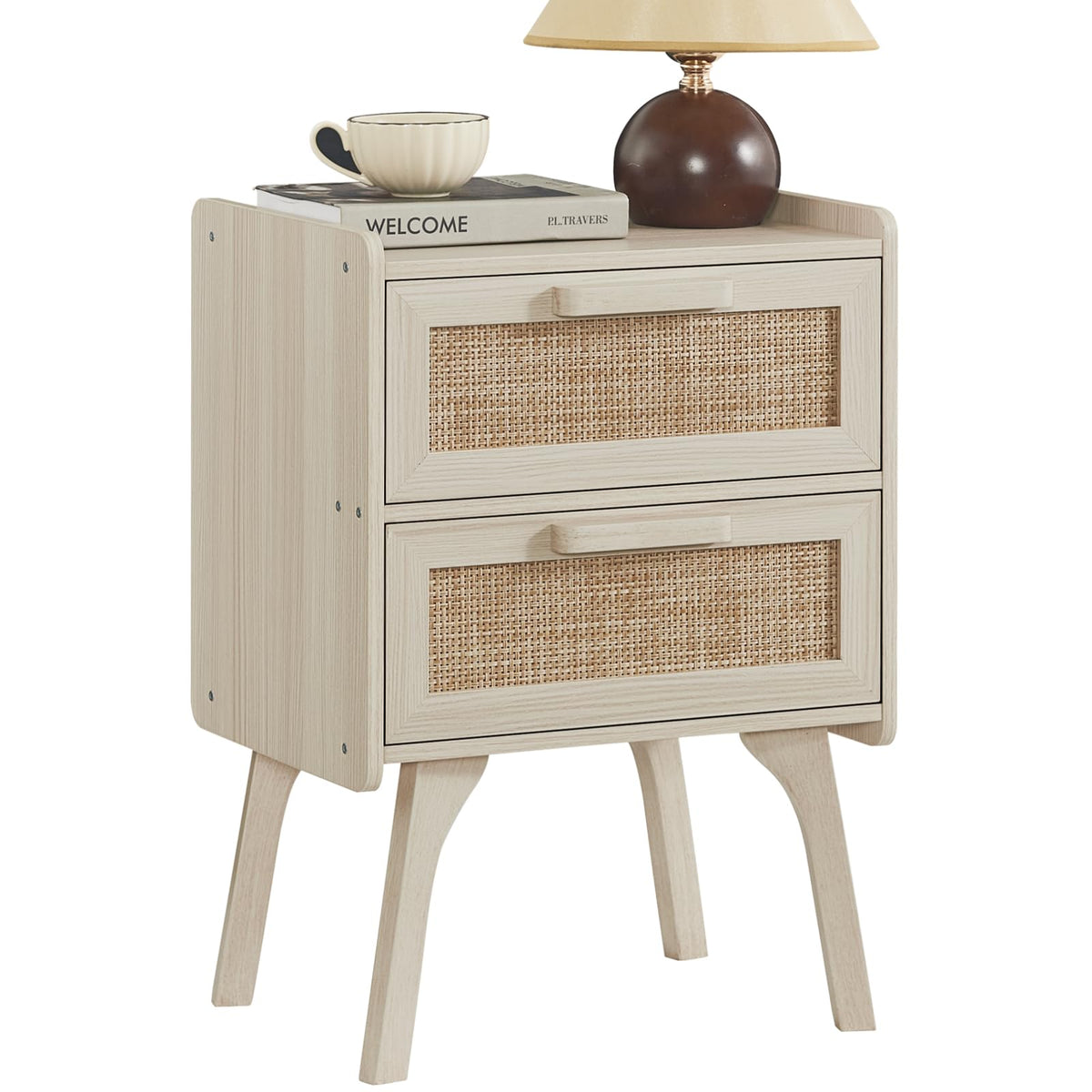 Rattan Night Stand with 2 Drawers F429