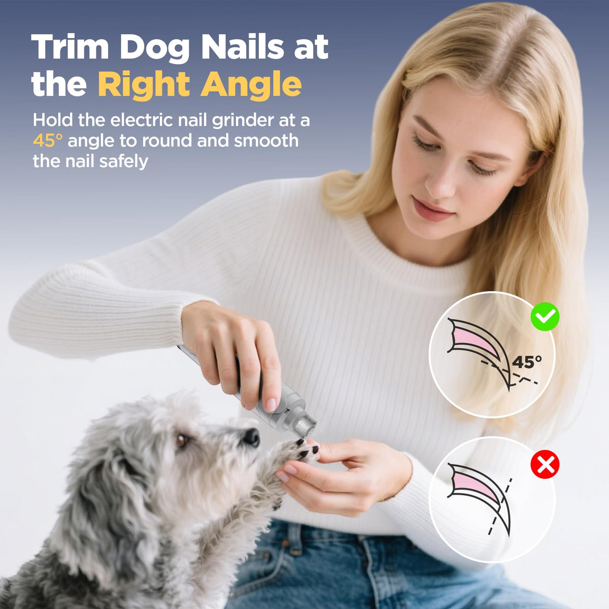 Electric Pet Nail Grinder with LED Lights P91901