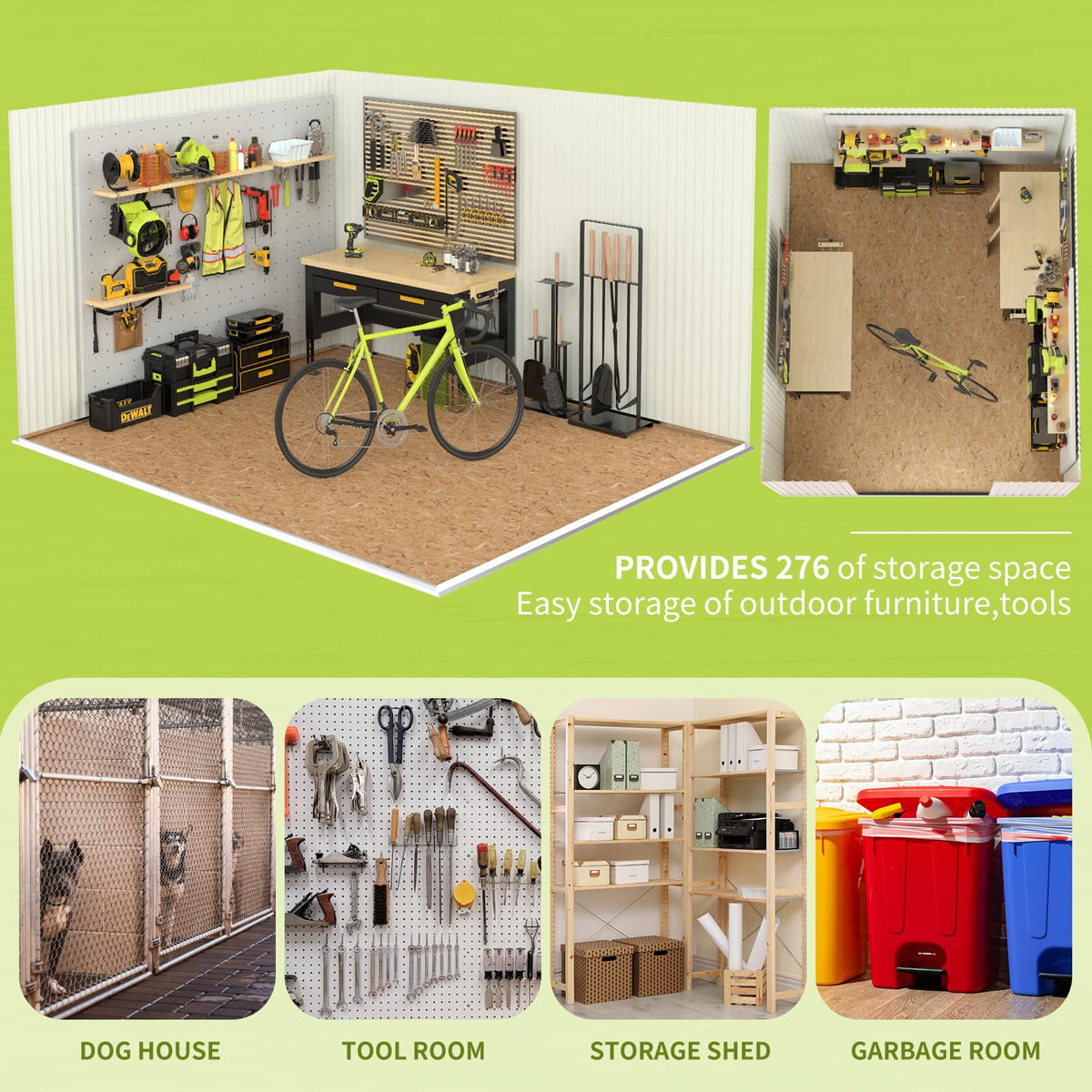 10x14 Metal Storage Shed with Lockable Doors R69567