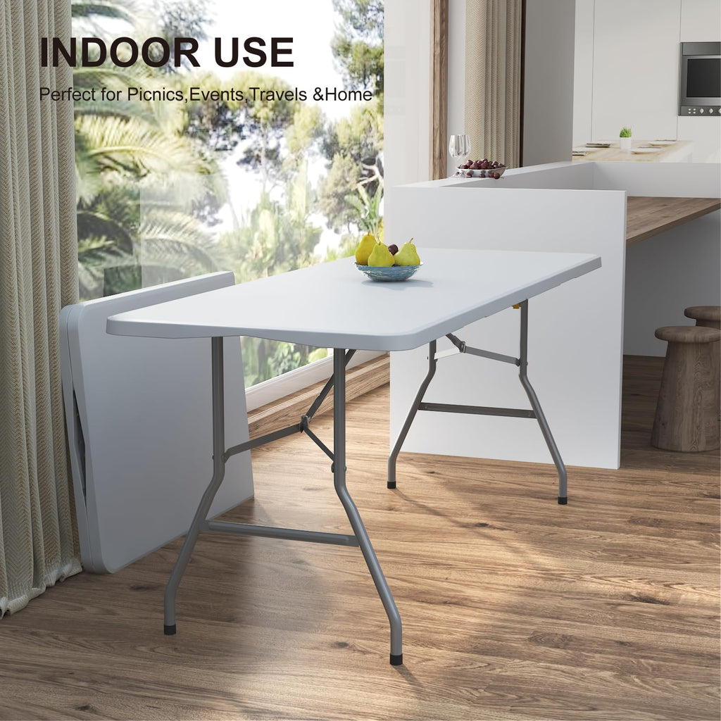 6FT White Folding Table V170