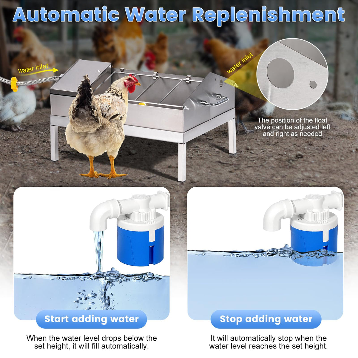 Automatic Chicken Waterer and Feeder Set Y823