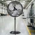 24" High Velocity Oscillating Pedestal Fan, 8000 CFM 3-Speed Standing Fan P491