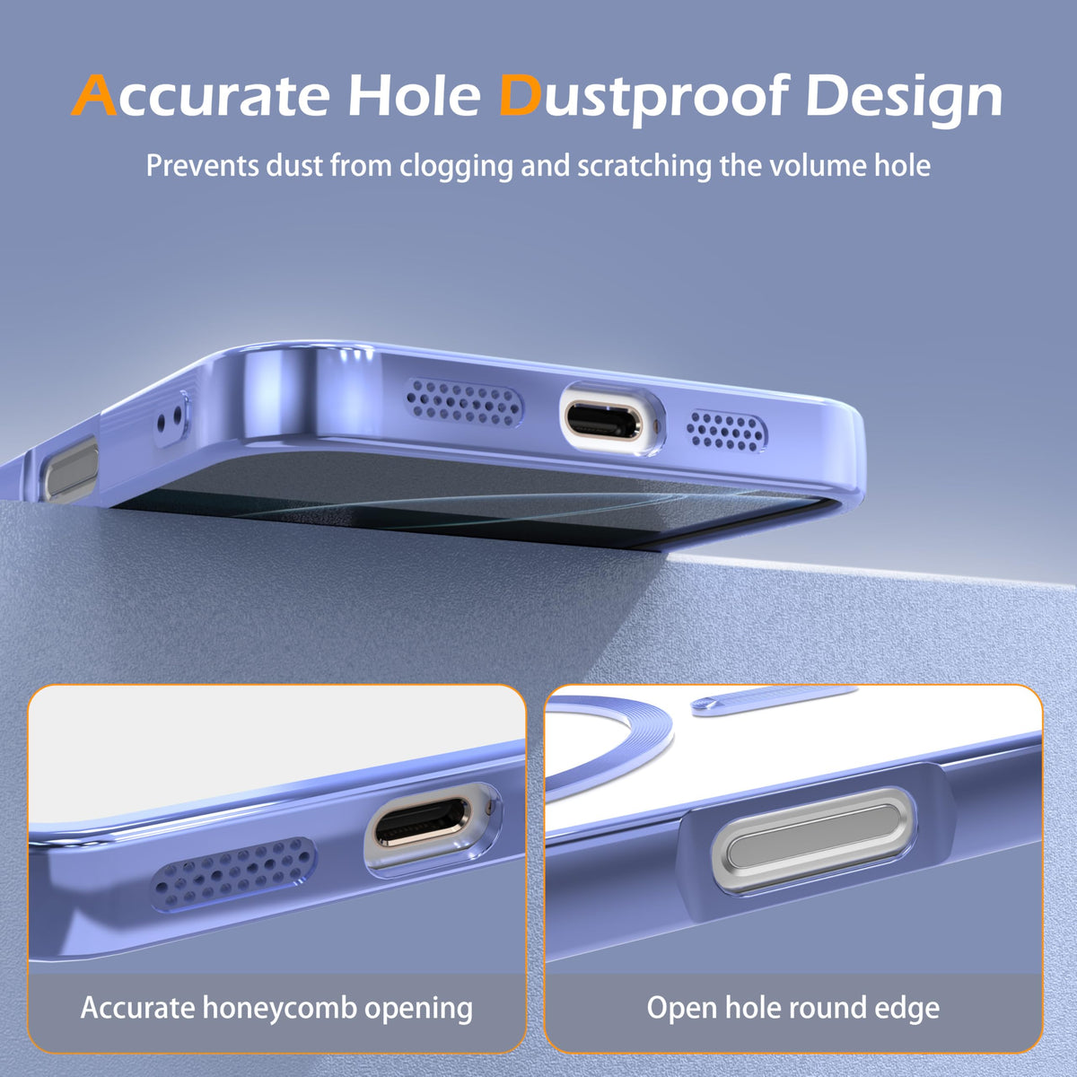 Magnetic Clear Case for iPhone 13 Pro Max with Camera Lens Protection D674