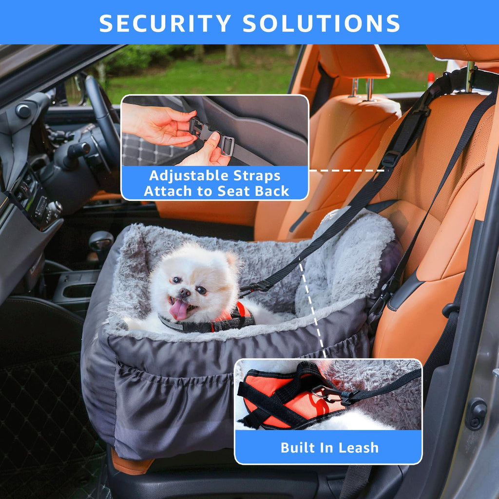 Washable Dog Car Seat with Storage Pockets T32976